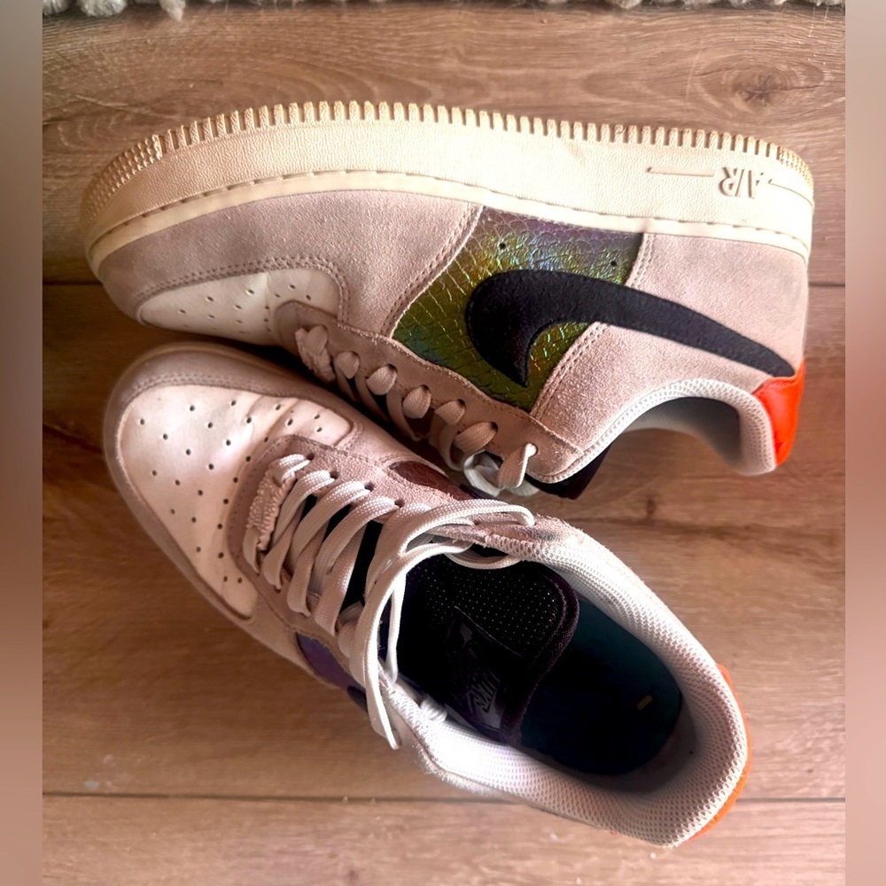 Womens Nike AIR FORCE 1 LOW '07 'SNAKESKIN PHANTOM' size 8